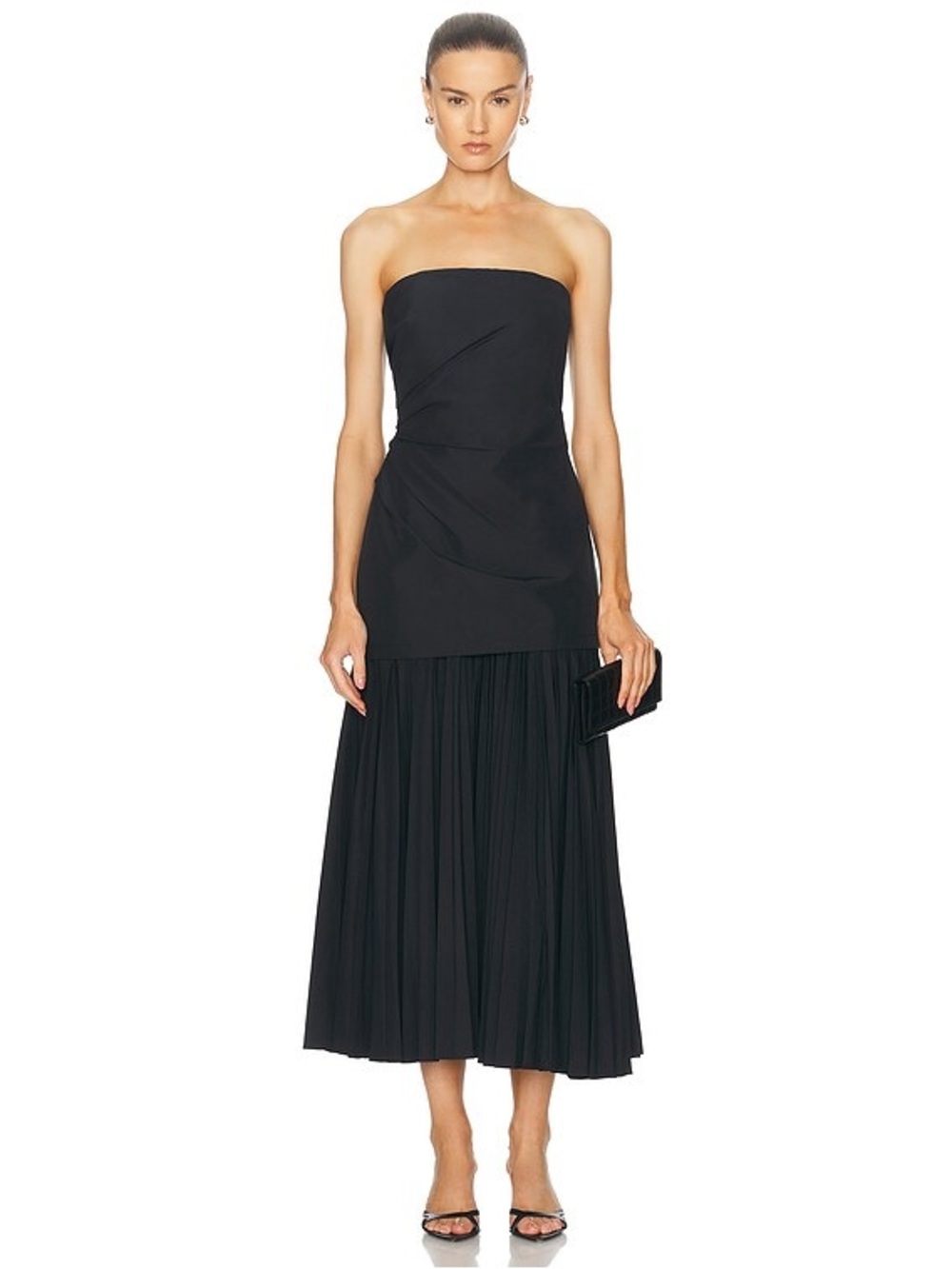 ALC Austin pleated strapless dress